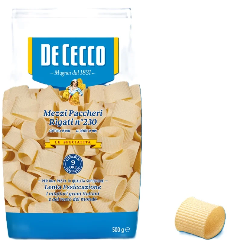 Mezzi Paccheri Rigati (500 g x 12) – n° 230