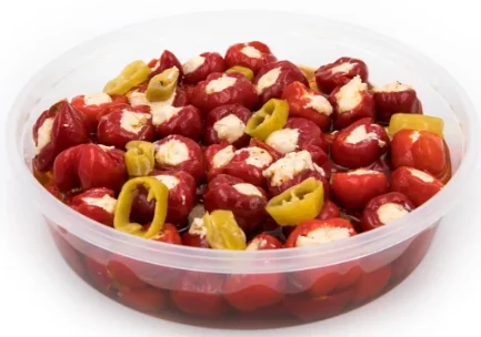 Mini Poivrons Rouge Farcis Fromage « ZEFIRINO » (1 Kg)