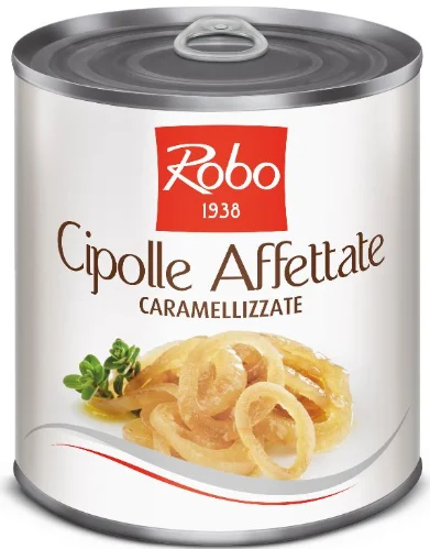 Oignons Blanc Caramélisés Coupés (800 g x 6) - ROBO