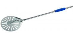 Pelle à tourner Petite Perforée Inox - diamètre 20 cm – Manche 75 cm (I-20F 75)