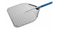 Pelle pizza aluminium anodisé rectangulaire perforée – 33cm – (A-32RF)