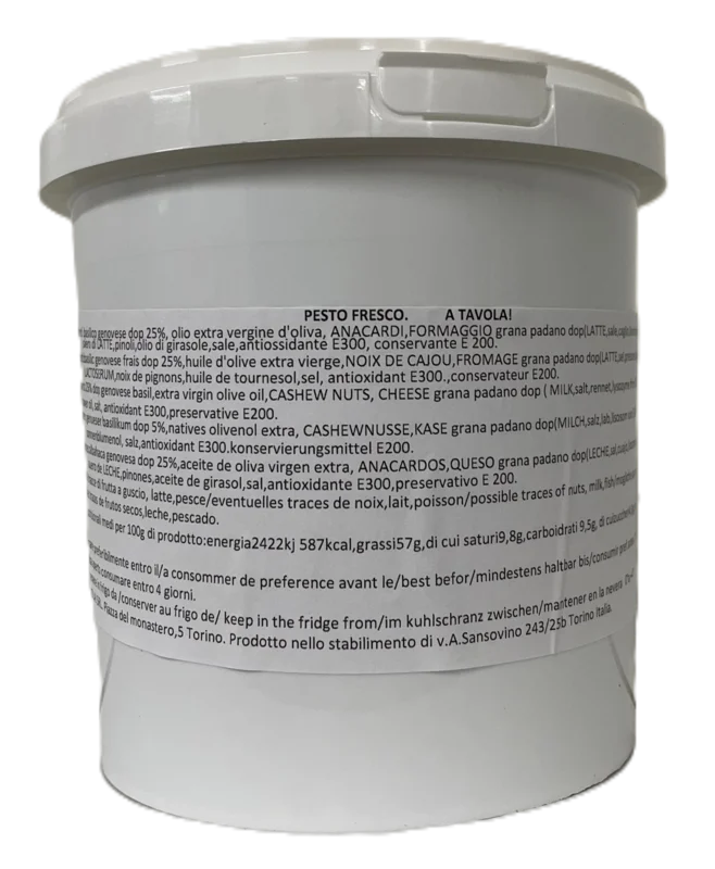 Pesto Genovese Frais (1,1 kg x 3) A Tavola Haute qualité