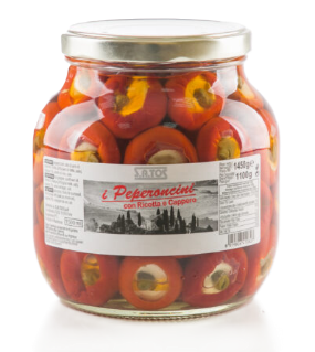 Petits Poivrons Doux Farcis Ricotta & Câpres (1,5 kg x 2) SATOS