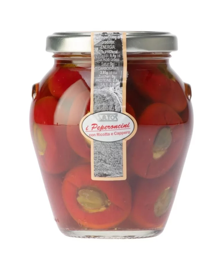 Petits Poivrons Doux Farcis Ricotta & Câpres (314 ml x 6) SATOS