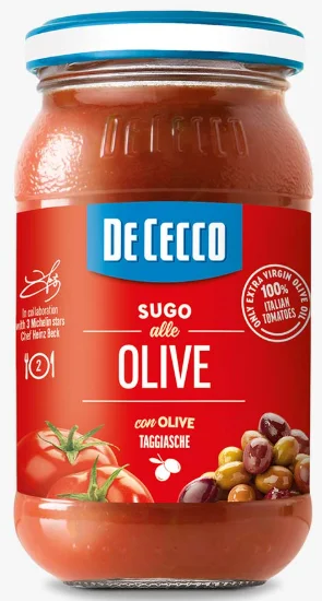 Sauce Tomate Olive Sicilienne (200 g x 12) DE CECCO