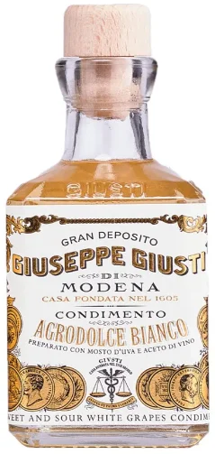 Vinaigre Balsamique Blanc Aigre Doux - 5 ans - Cubique – 250 ml x 6 - GIUSTI