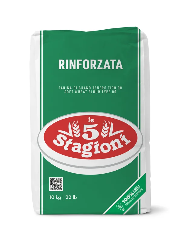 Farine Tipo 00Rinforzata – W 250 – Sac 10 kg (Verte) 5 STAGIONI