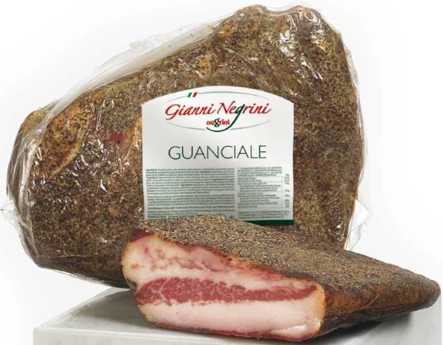 Guanciale Stagionato découanée S,V, (1,5 kg) Negrini