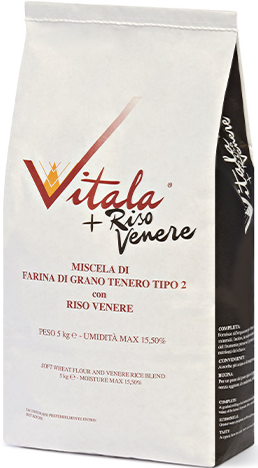 FARINE TIPO 2 VITALA + RISO VENERE - SAC 5 KG - MOLINI VALENTE