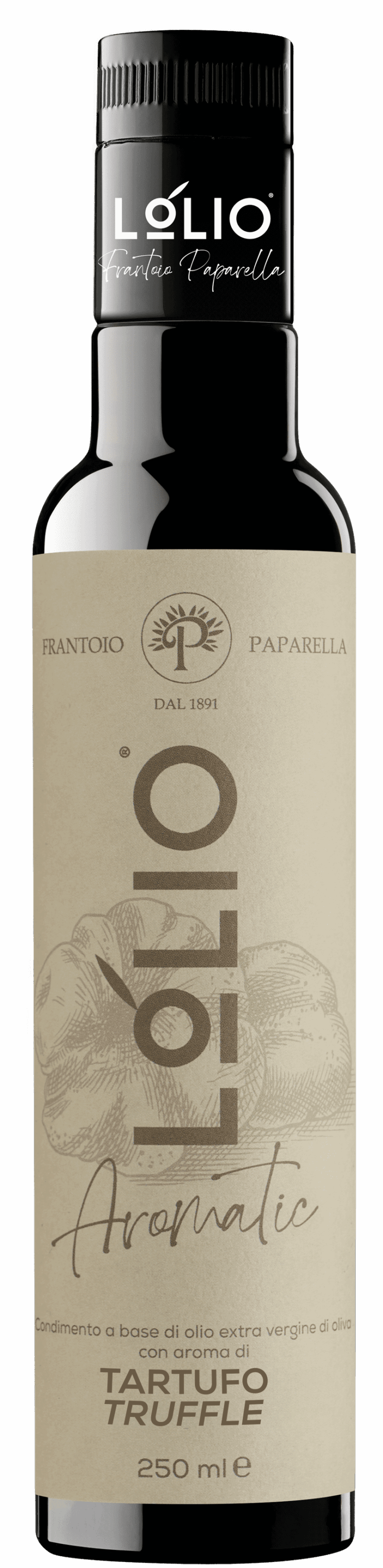 HUILE OLIVE EXTRA VIERGE ARÔME TRUFFE NOIRE 250MLX12 - UNITE - PAPARELLA
