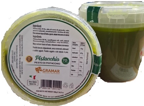 PESTO DE PISTACHE 1KGX8 (70% de Pistache) - GRAMAR