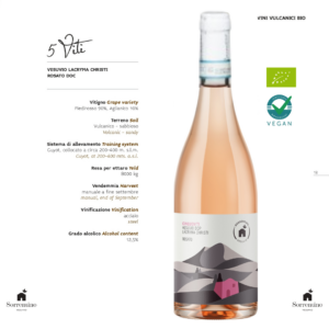 Lacryma Christi Vesivio BIO – Rosé – 13° - SORRENTINO