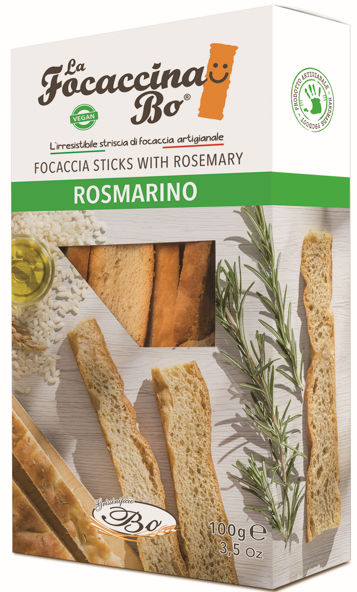 FOCACCINA ARTISANAL AU ROMARIN 100GRX10 - PANIFICIO GRISSINFICIO