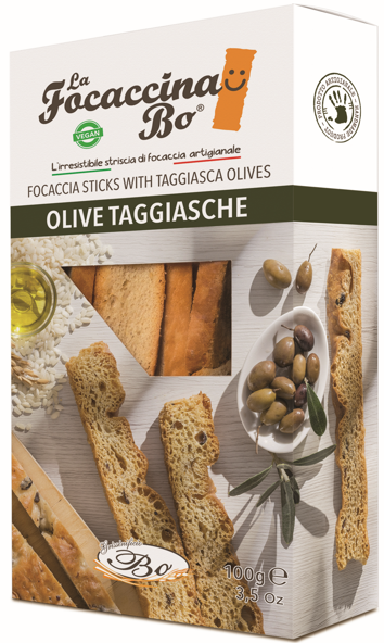 FOCACCINA ARTISANAL AUX OLIVES 100GRX10 - PANIFICIO GRISSINFICIO