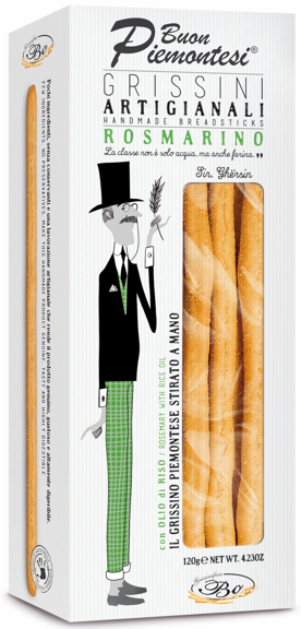 GRESSIN ARTISANAL AU ROMARIN 120GRX8 - PANIFICIO GRISSINFICIO
