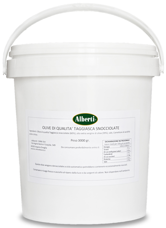 OLIVE TAGGIASCHE DENOYAUTEE SEAU DE 3KG - ALBERTI